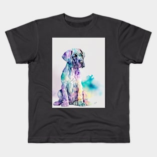 Great dane puppy in watercolour Kids T-Shirt